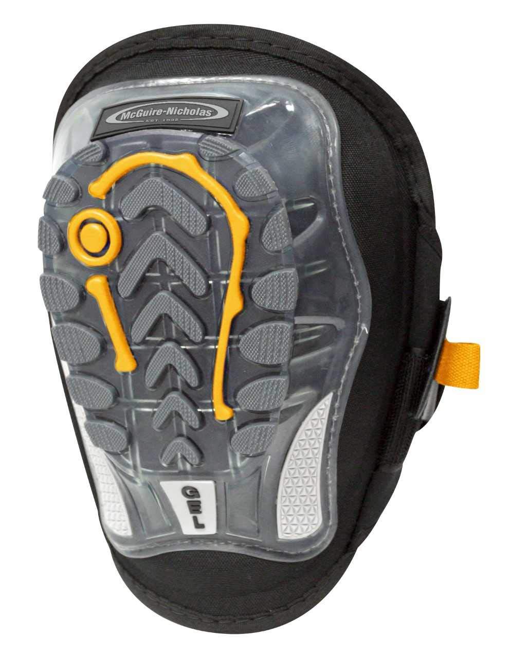 McGuire-Nicholas Gel Stabilizer Knee Pads, 1 Pair, Black | Gel-foam padding, Shock-absorbing duck-bill caps grip tile and concrete surfaces, For flooring, construction, and gardening