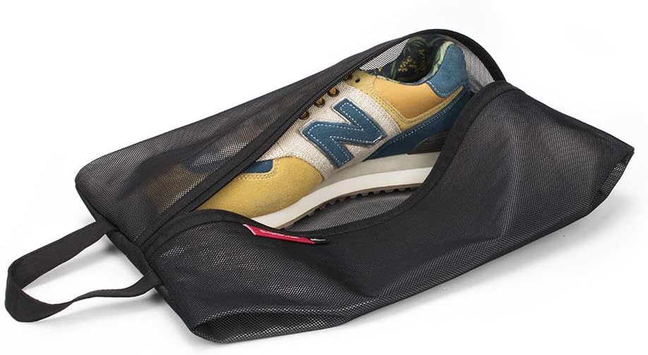 pack all Shoe Bag for Travel, Water-Resistant Shoe Pouch for Sports | Odor-Resistant, Dustproof, Portable, Soccer Cleats & Gym Storage, Fits Up to Size 11, 1 Pack, Black - Image 2