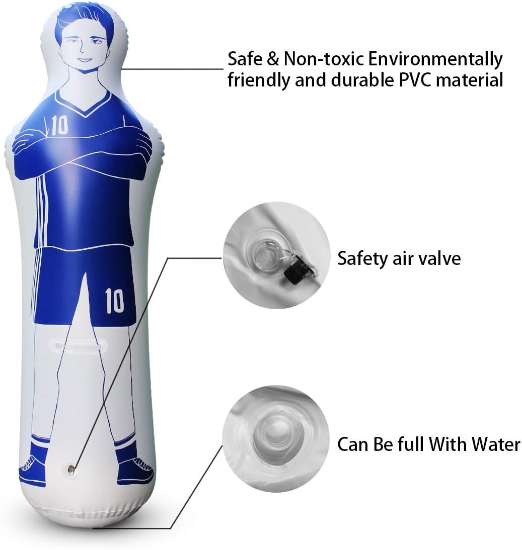 ZHUYNXIR Inflatable Soccer Dummy, Soccer Training Equipment, Inflatable Dummy Goalkeepr Air Mannequin Free Kick Wall Goalkeeper Defender Training for Children Adults - Image 4