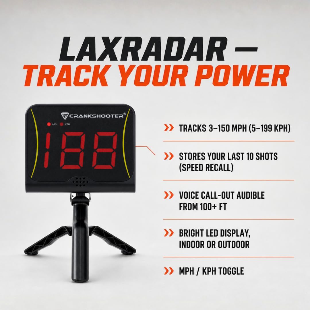 Radar - Shot Speed Radar with MPH and KPH Measurement - Free Standing Radar for Lacrosse, Baseball, Hockey, Soccer and More - Image 2