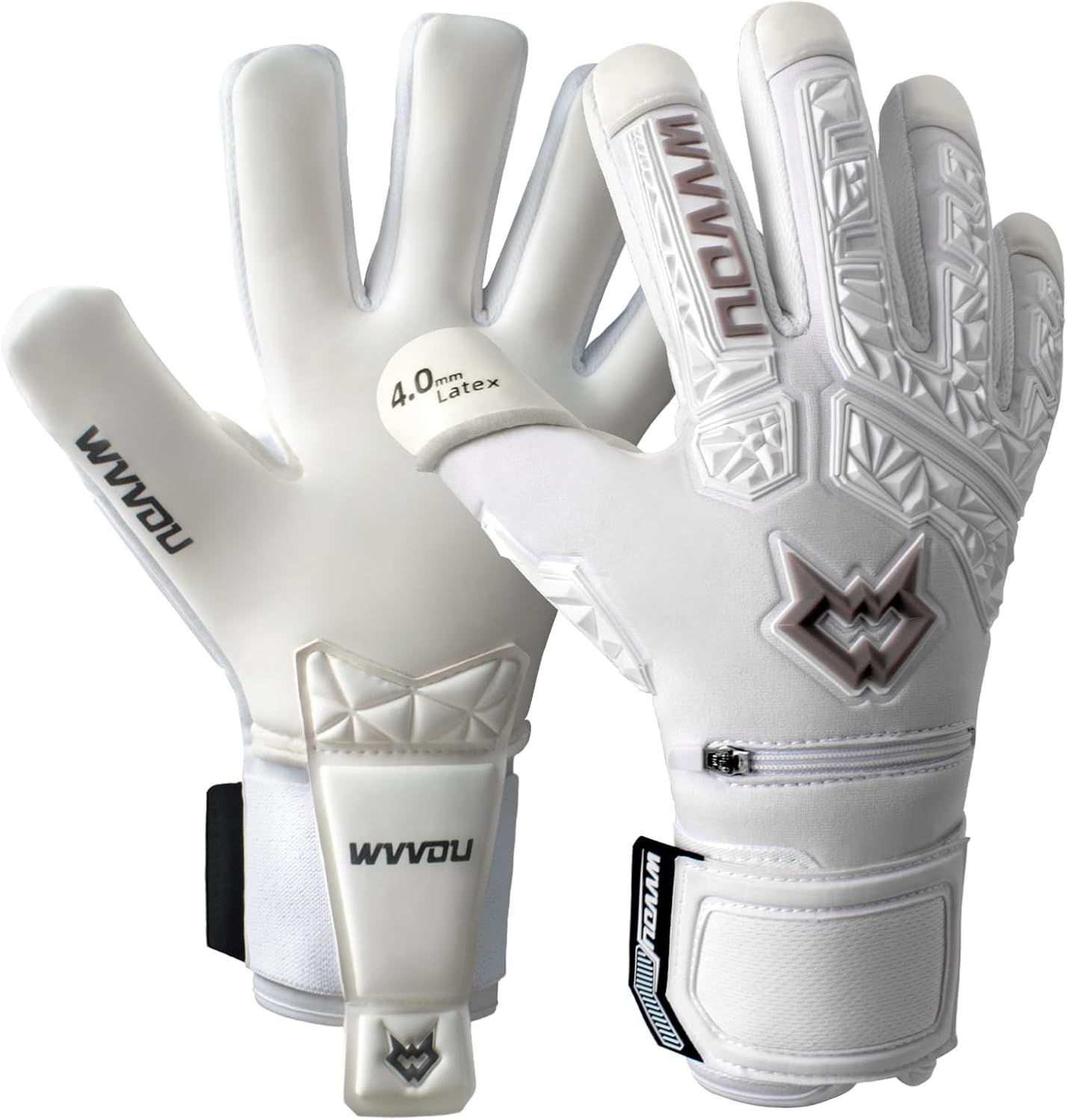 Soccer Goalie Gloves for Adults and Youth, High Performance Goalkeeper Gloves with 5 Detachable Finger Saves, Soccer Gloves with 4mm Sticky Latex Palm