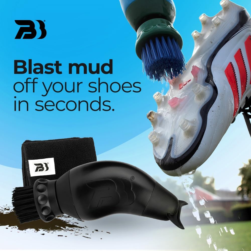 BootBuddy Cleat & Boot Cleaner Brush, Black | For Soccer Cleats, Golf Shoes, Baseball Cleats & Hiking Boots, Removes Mud, Dirt & Stains in Seconds - Image 2