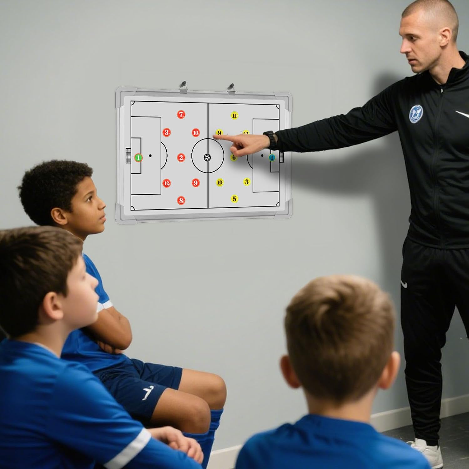 Soccer Dry Erase Coaches Clipboard, Large Soccer Lineup Coaching Strategy Tactics Board,Portable Soccer Clipboard for Coaches Soccer Dry Erase Whiteboard Strategy Tactical Blackboard - Image 7