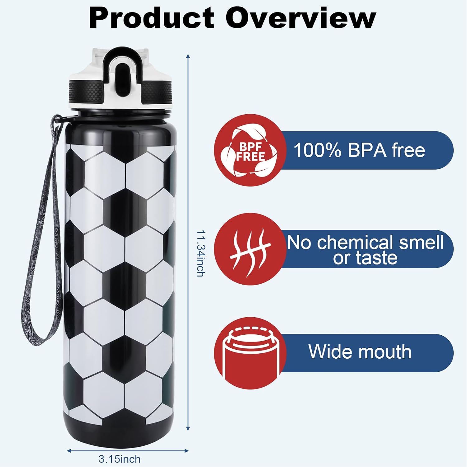 EYQ 32oz Water Bottle with Straw, Time Marker, Blue Purple | Blue Purple Tritan, BPA Free, Time Marker, Leakproof Lock Lid, Wide Mouth, for Gym, School, Office and Travel - Image 5
