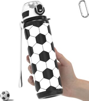 MYFOREST Soccer Water Bottle, Light...