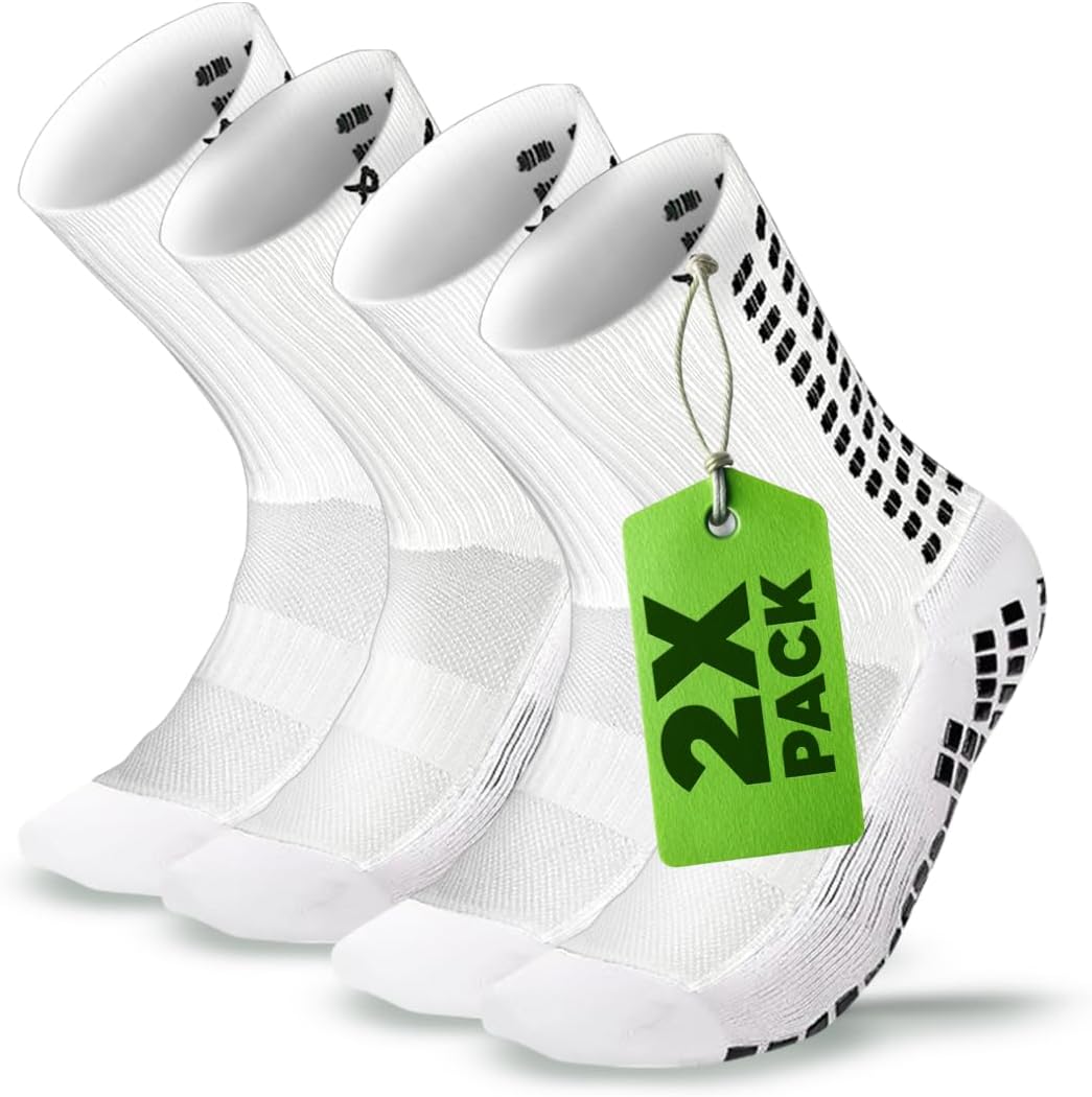 Lux Dual Grip Soccer Socks for Men & Women - DualGrip Engineered for Performance & Comfort - Anti-Slip Grip Socks for Soccer