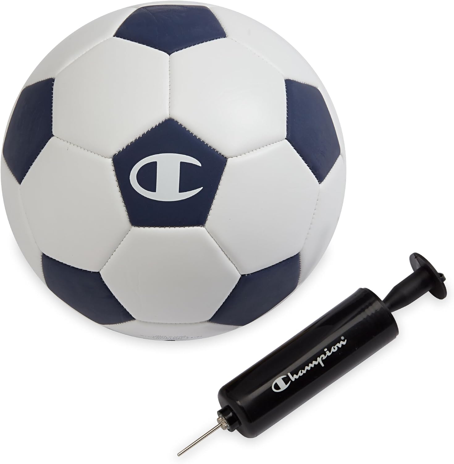 Champion Prodigy Soccer Ball with Pump | 32-Panel Matte Finish | Butyl Bladder | Indoor & Outdoor | Youth & Adult Training | 6" Pump Included