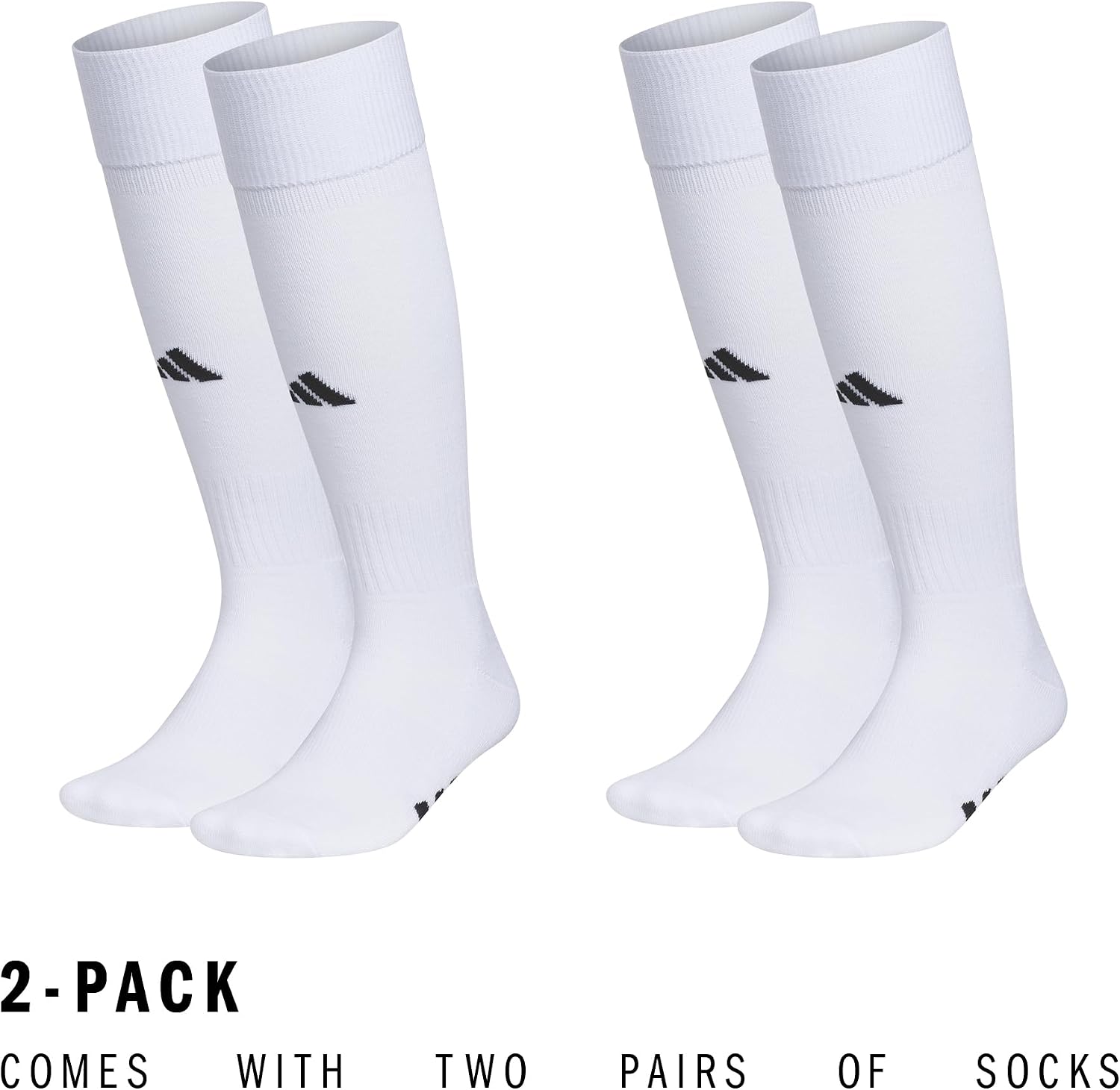 adidas Rivalry Over-the-Calf Soccer Socks 2 Pairs | Unisex, 2-Pack, Cushioned Impact Zones, Arch & Ankle Support, Secure Compression, Over-The-Calf Fit, Game & Practice Ready - Image 7
