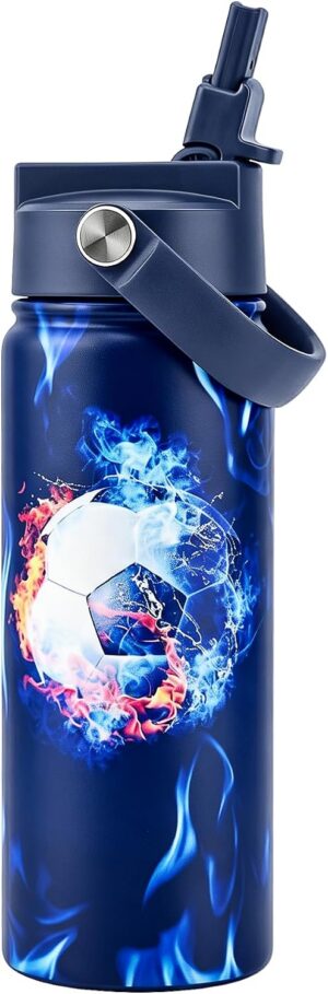 KEWIXY 18 oz Boys Water Bottle with...