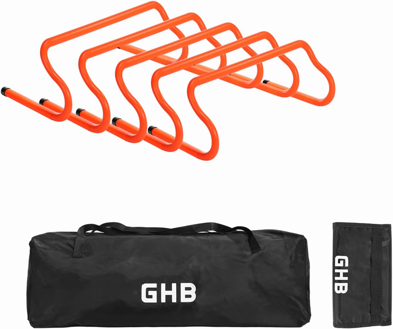 GHB Agility Hurdles 8" Speed Agility Training Hurdles | Detachable Sturdy Hurdles Training Equipment Set with Carry Bag for Kids,Athletes,Soccer,Basketball