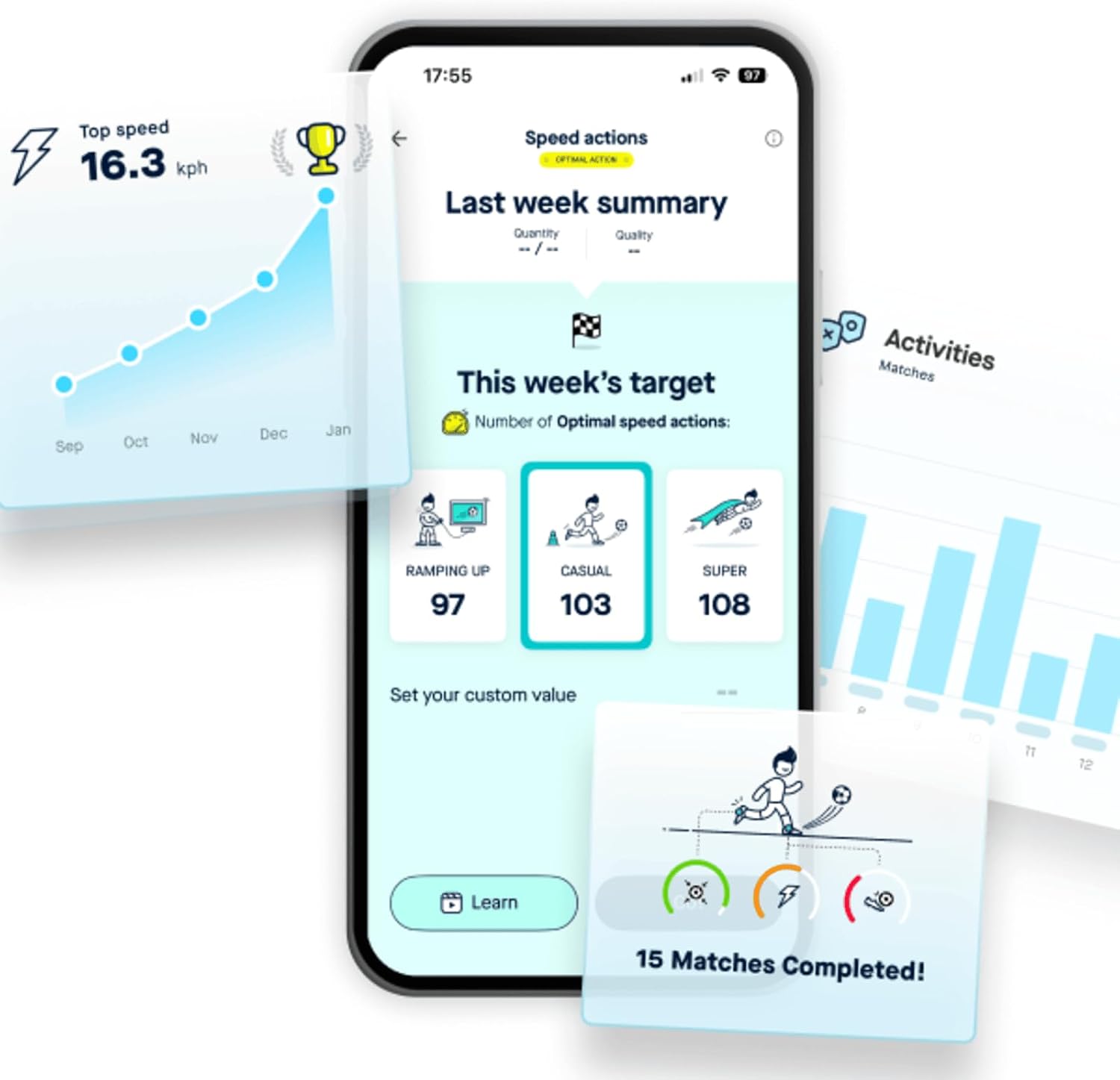 2.0 Smart Soccer Tracker - AI Soccer Sensor for Aspiring Players, Stop Guessing and Start Improving with Real Data, Tracks Every Touch, Step and Movement, FIFA Certified Wearable - Image 5