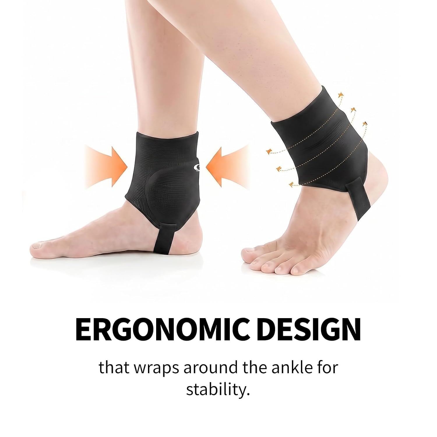 COELO Ankle Guards for Soccer (1 Pair) | Dual-Side Cushioning with Plastic Support Pads & Elastic Heel Band | Breathable Ankle Guard for Sports Football Activities | Left & Right Set (Black) - Image 5