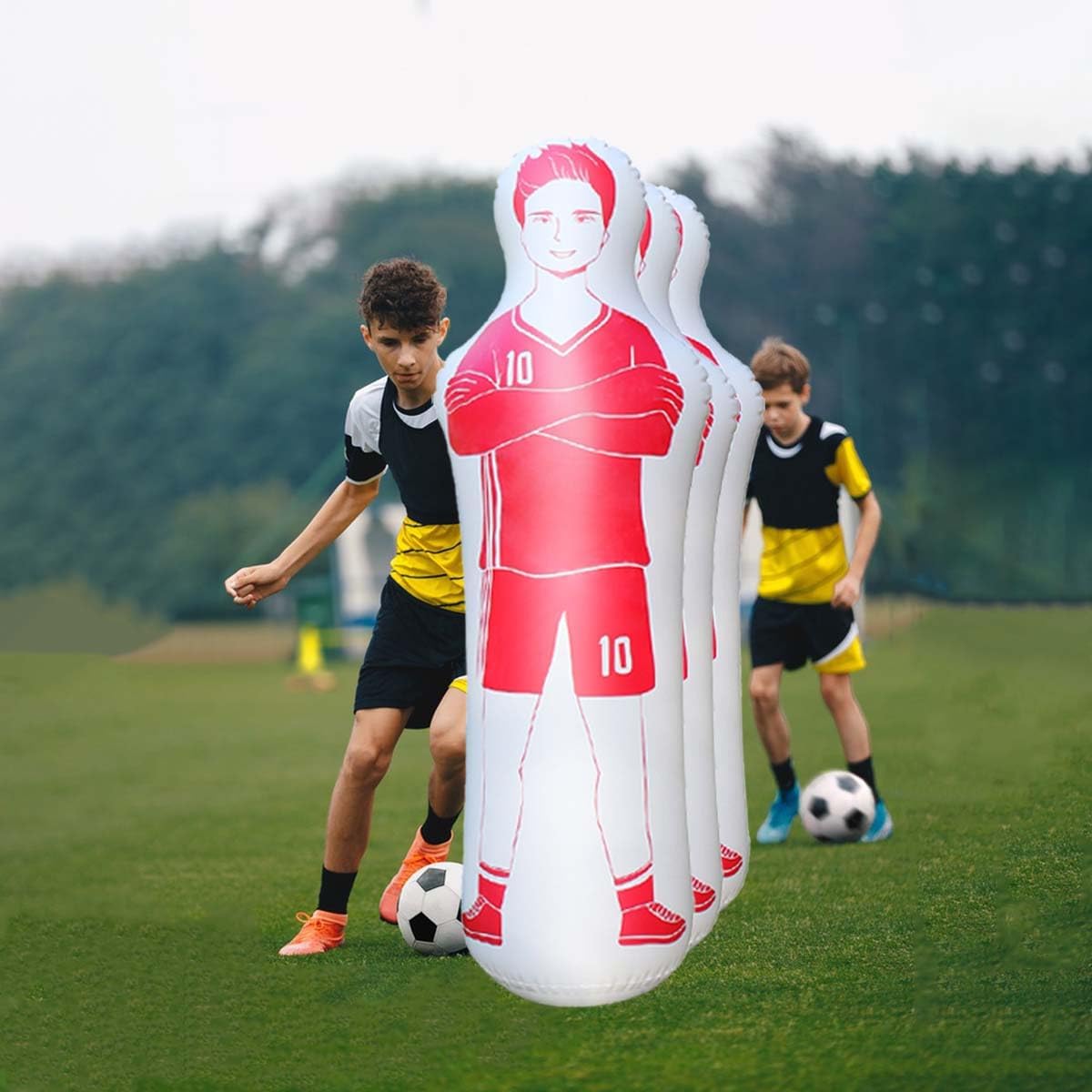 ZHUYNXIR Inflatable Soccer Dummy, Soccer Training Equipment, Inflatable Dummy Goalkeepr Air Mannequin Free Kick Wall Goalkeeper Defender Training for Children Adults - Image 7