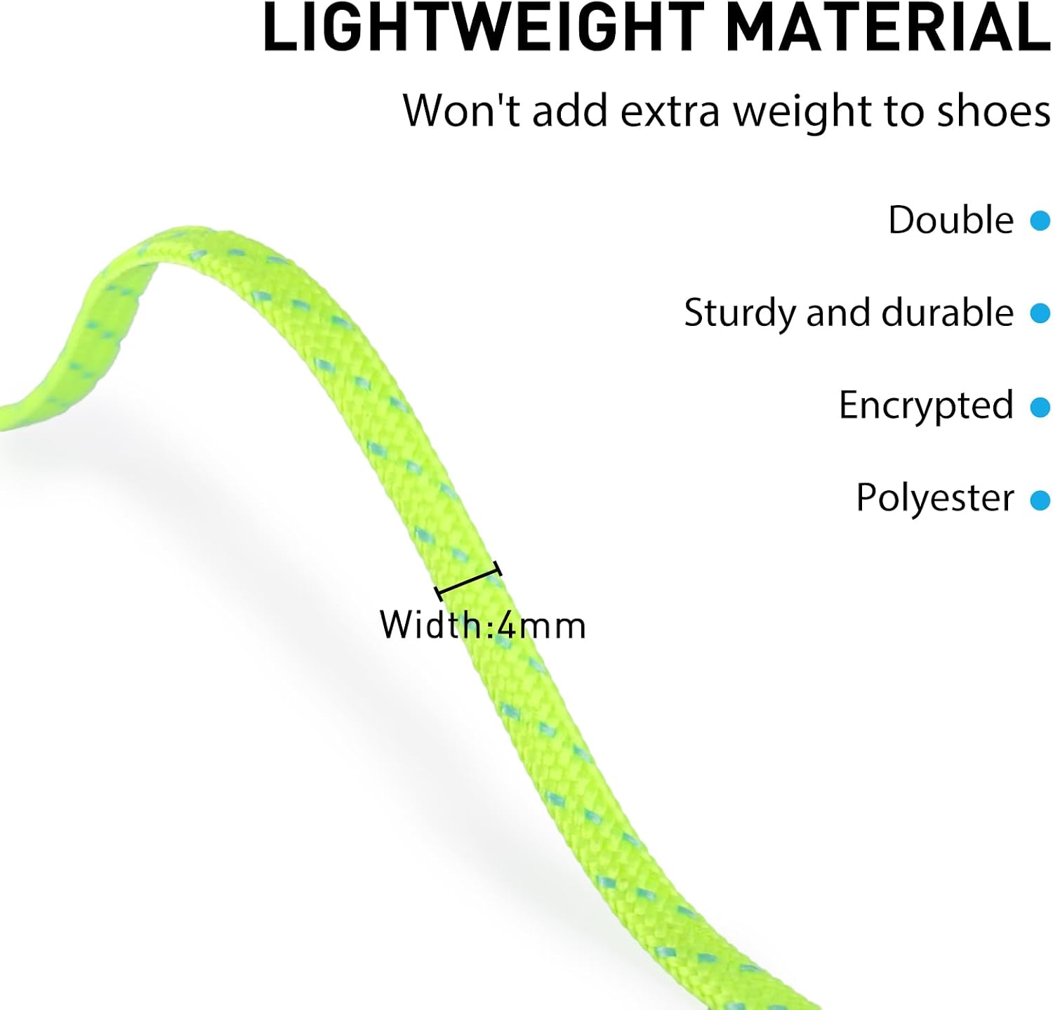 UamGlsob 4MM Soccer Shoelaces for Mercurial Vapor/Superfly Shoes, Lightweight No-Fray Polyester Replacement Football Laces - Image 3
