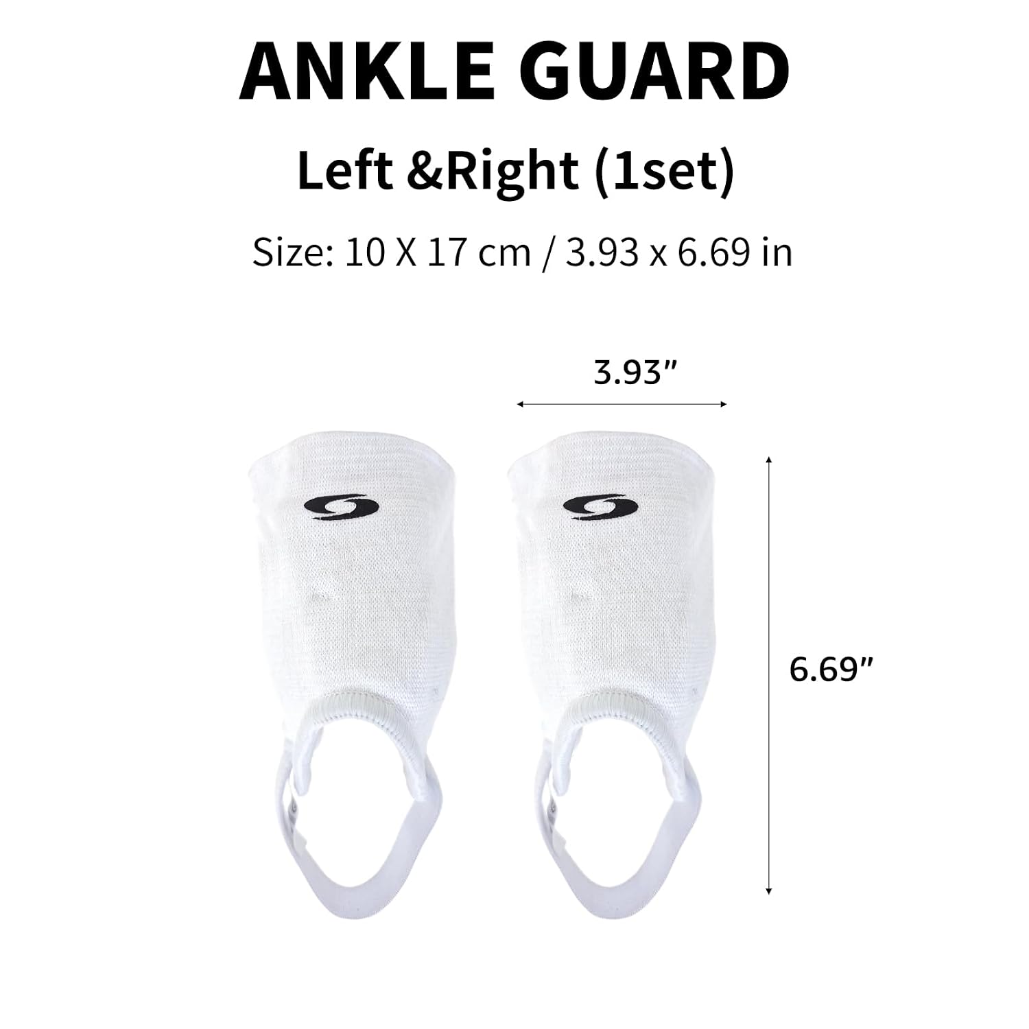 COELO Ankle Guards for Soccer (1 Pair) | Dual-Side Cushioning with Plastic Support Pads & Elastic Heel Band | Breathable Ankle Guard for Sports Football Activities | Left & Right Set (White) - Image 7