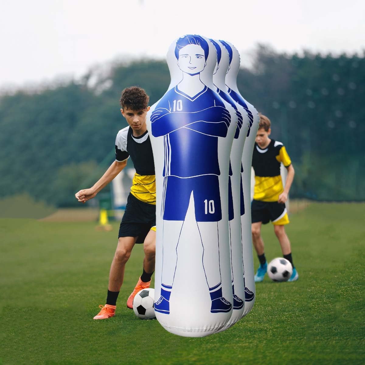 ZHUYNXIR Inflatable Soccer Dummy, Soccer Training Equipment, Inflatable Dummy Goalkeepr Air Mannequin Free Kick Wall Goalkeeper Defender Training for Children Adults - Image 7