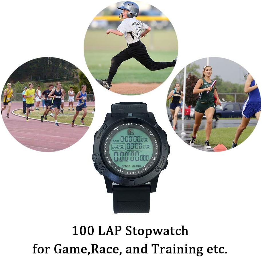Professional Soccer Referee Watch with Tournament Mode Game Timer, 100-Lap Silent Stopwatch, 3-Line Backlit Display, On/Off Switch, Countdown/Alarm/Calendar for Football Officials, Coaches & Athletes - Image 4
