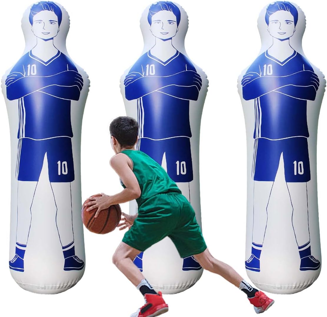 ZHUYNXIR Inflatable Soccer Dummy, Soccer Training Equipment, Inflatable Dummy Goalkeepr Air Mannequin Free Kick Wall Goalkeeper Defender Training for Children Adults - Image 5