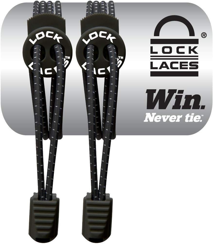 Lock Laces Elastic No Tie Shoelaces for Kids & Adults, One Size Fits All