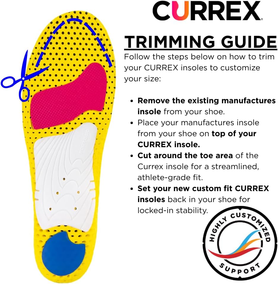 CURREX CLEATPRO - Thin, Arch Support Insoles, Comfort, Cushion & Stability in Cleats, Soccer, Football, Baseball, Softball, Super Grip for Control, Shock Absorbing Inserts, Men, Women (Medium Arch, L) - Image 6