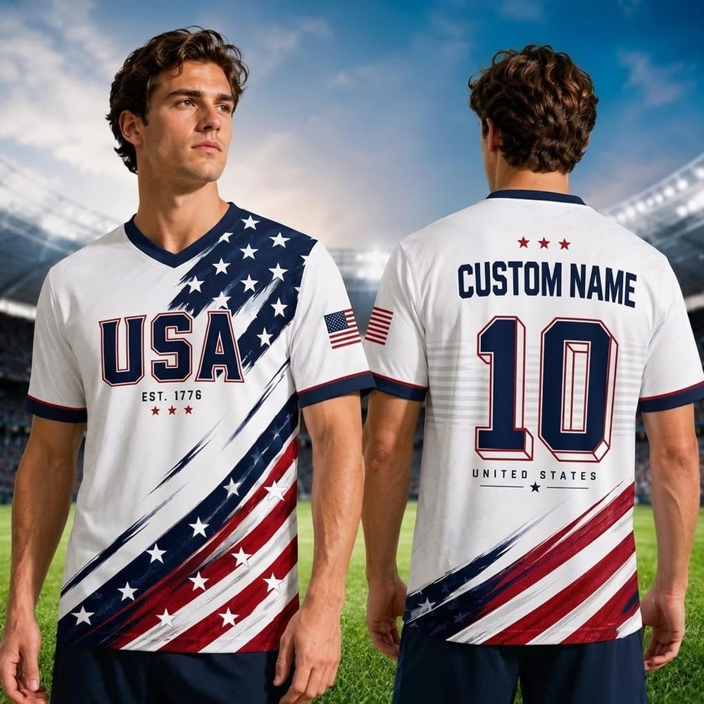 Custom National Soccer Jersey 2026 for Men Women Kids, Personalized Flag Design Name Number Gift for Fans Jerseys - Image 2