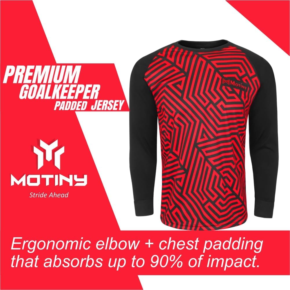 Soccer Goalie Jersey for Adult, Long Sleeve Goalkeeper Shirt with Elbow Padding - Image 7