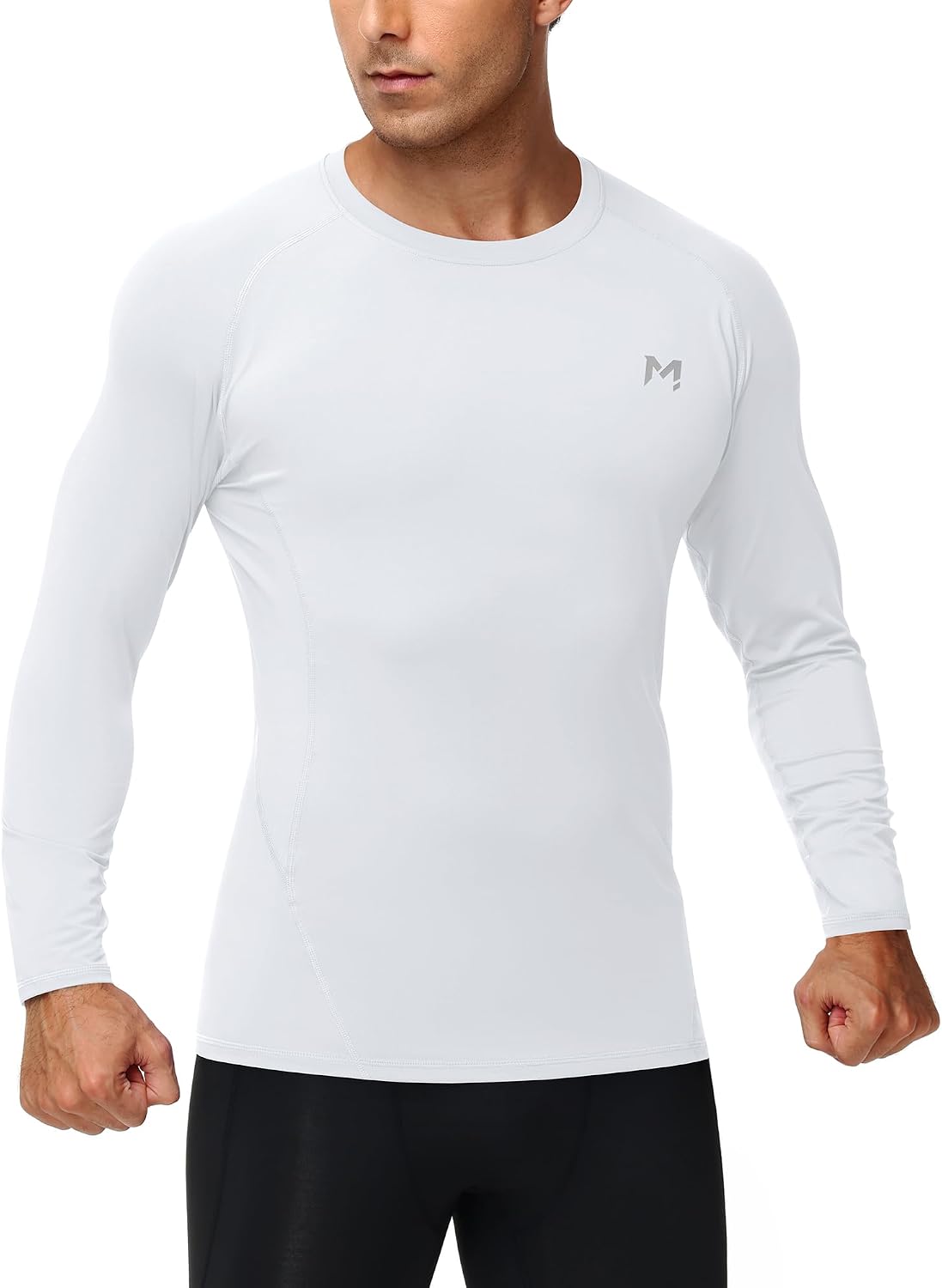 Moozava Mens Compression Shirt Long Sleeve Quick Dry Athletic Workout Gym T-Shirt SPF Running Top Sport Undershirt Base Layer - Image 2