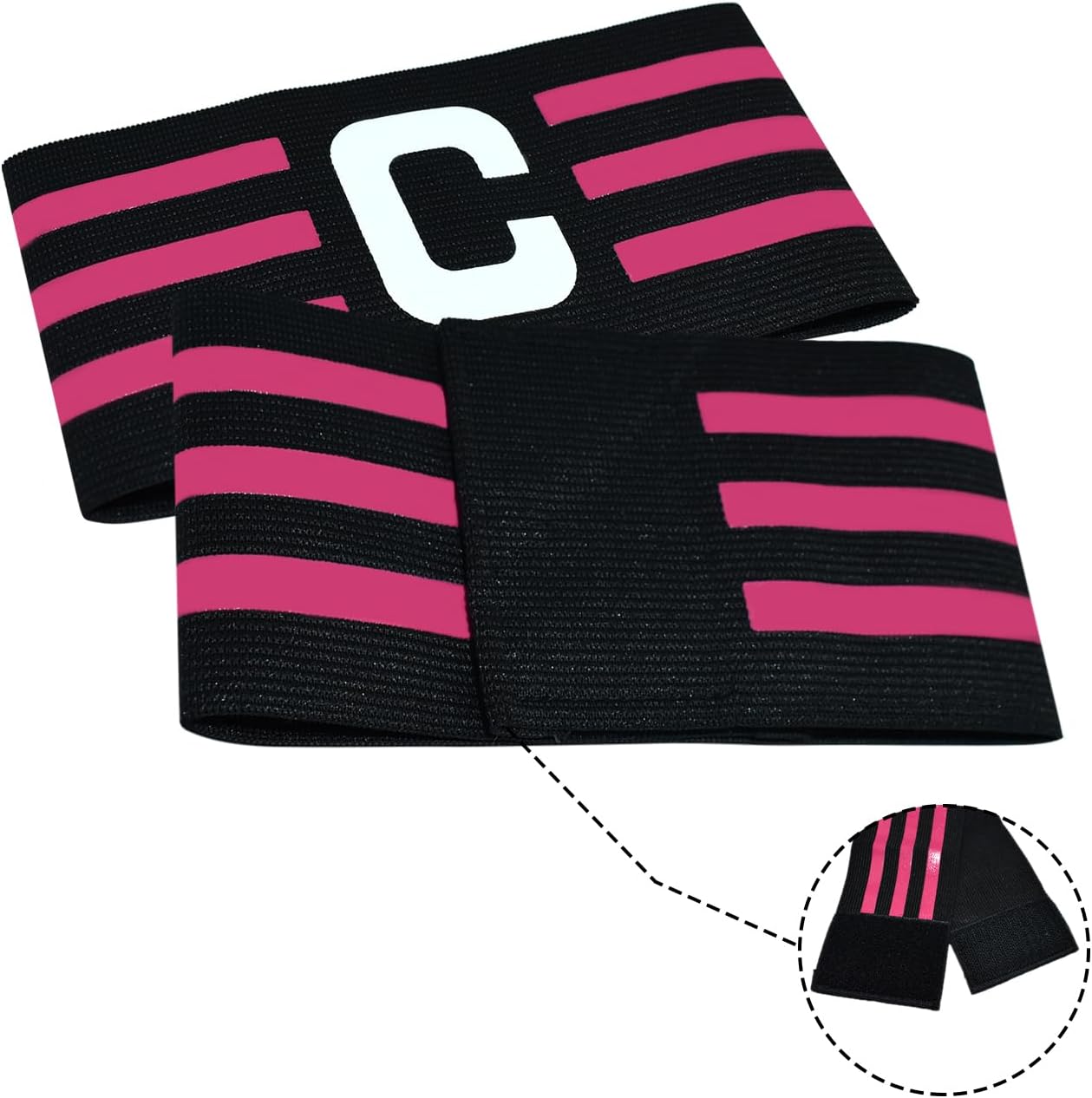 Soccer Captain Armband, Ynaize 2Pcs Nylon Sports Elastic Adjustable Football Basketball Player Bands for Adult Women Men - Image 3