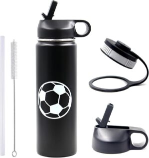 22 oz Soccer Water Bottle, Stainles...