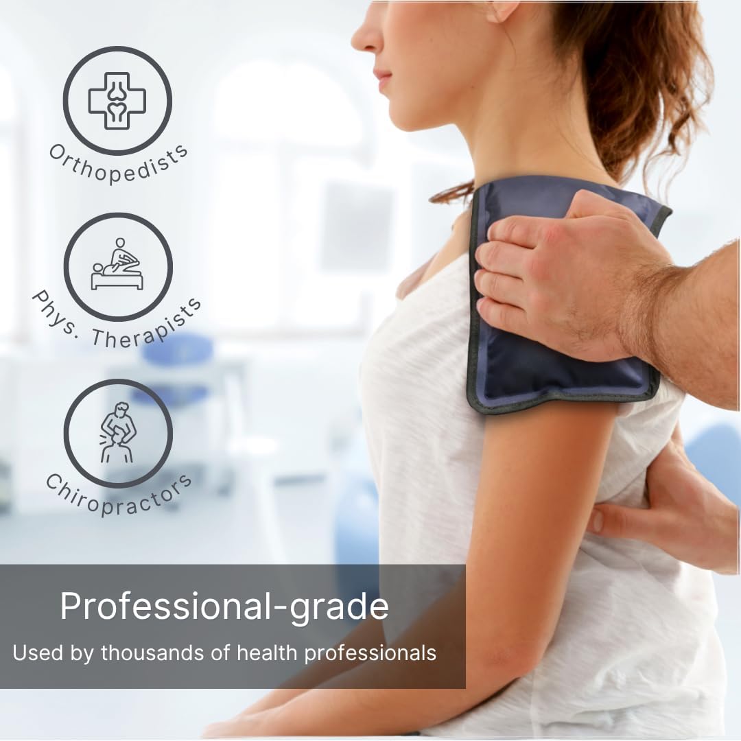 FlexiKold Gel Soft Flexible Ice Packs for Injuries - Reusable Freezer Cold Pack, Cold Compress & Cooling Gel Pad for Face, Shoulder, Hip, Leg, Arm, Ankle & Foot Injury - Medium - 7.5” x 11” - Image 4