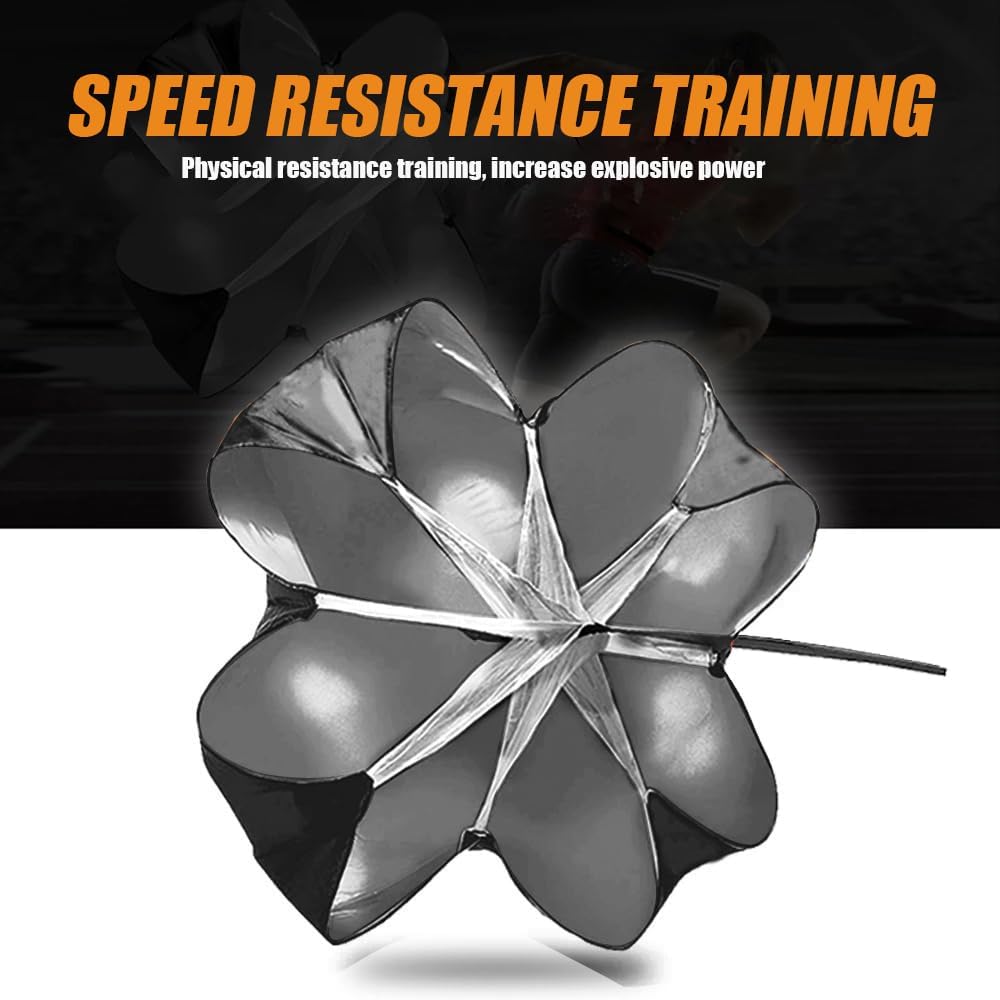 Running Parachute for Speed Training, 56 inch Resistance Parachute for Athletes, Sprinting & Football Training Equipment with Adjustable Waist Belt, Drag Chute to Improve Velocity & Explosive Power - Image 4
