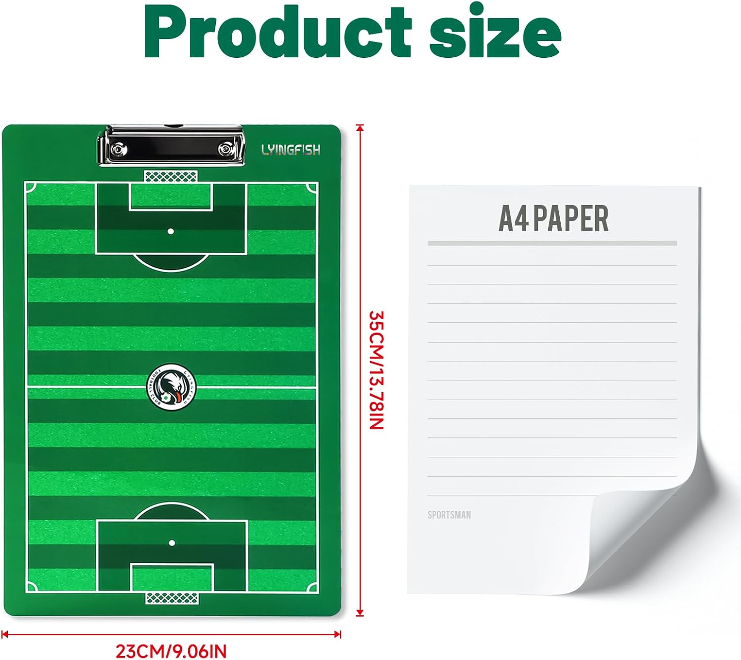Dry Erase Coaches Clipboard, Waterproof Soccer Whiteboard for Coaches Double-Sided Soccer Clipboard for Coaches Writable and Erasable Coaching Board Dry Erase Coaching Board Dry Erase Clipboard Gift - Image 4