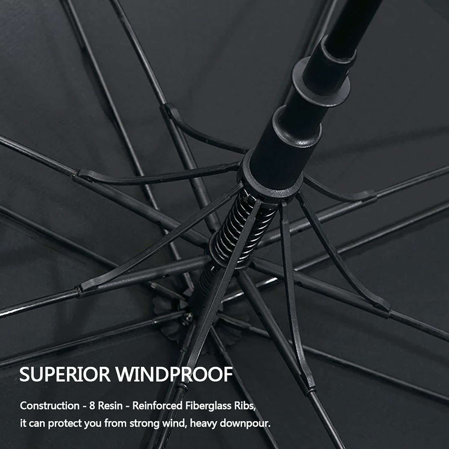 G4Free 47/54/62/68/72 Inch Golf Umbrella Windproof Auto Open Large Umbrella | Oversized Stick Umbrella, Extra Large, Vented Double Canopy, Waterproof 210T Pongee Fabric, Fiberglass Frame, EVA Foam Handle - Image 4