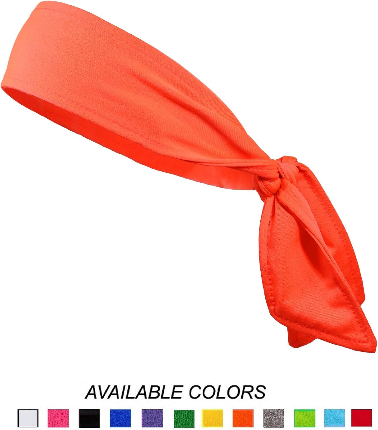 Headbands Tie on Headband for Women Men Running Athletic Hair Head Band Elastic Sports Sweat Basketball Sweatband Stetchy Yoga Workout Sweatbands Adjustable Non-Slip Moisture Wicking - Image 7
