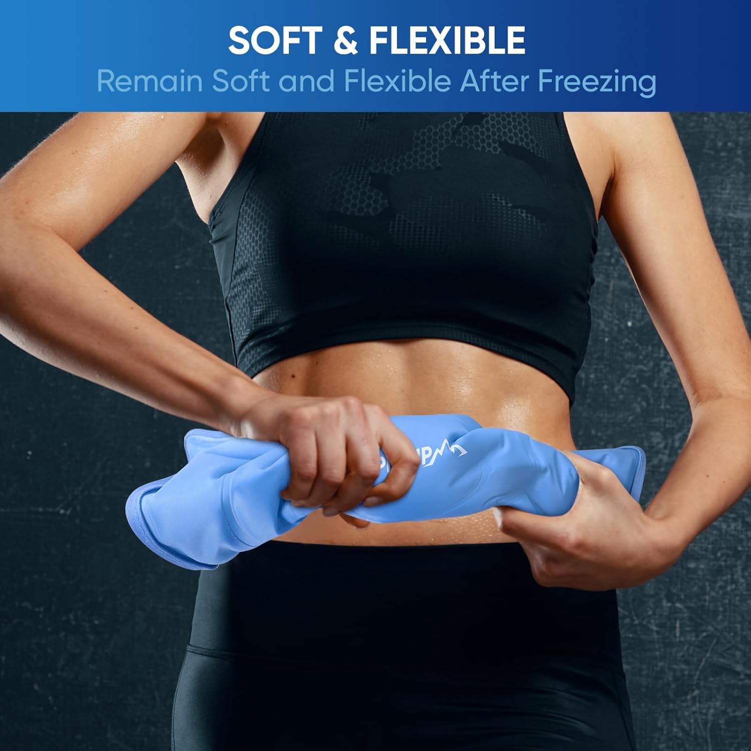 Gel Ice Packs for Injuries Reusable, Flexible Double Sided Cold Packs for Injuries, Ice Pack for Knee, Shoulder, Back, Hip, Leg, Arm (Blue, 11"x7.1", 1PK) - Image 8