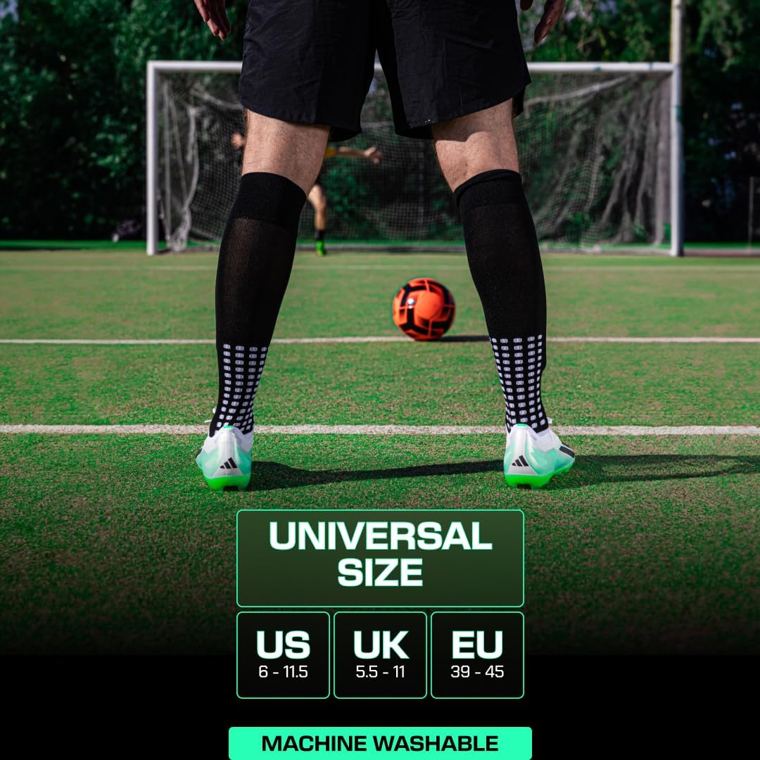 LUX Sports Knee-High Soccer Grip Socks | Full-length coverage with non-slip pads, cushioned comfort and a secure cleat fit - Image 6