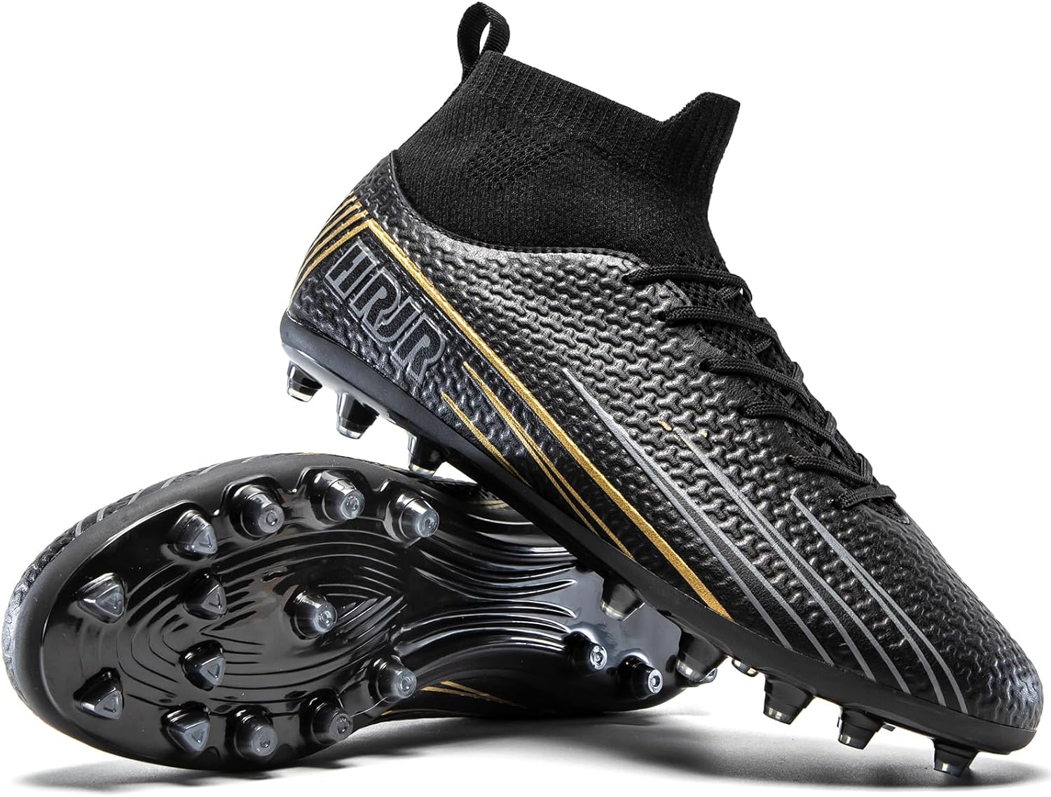 Unisex-Child Soccer Cleats High-Top Football Cleats Lightweight Training Soccer Shoes - Image 6