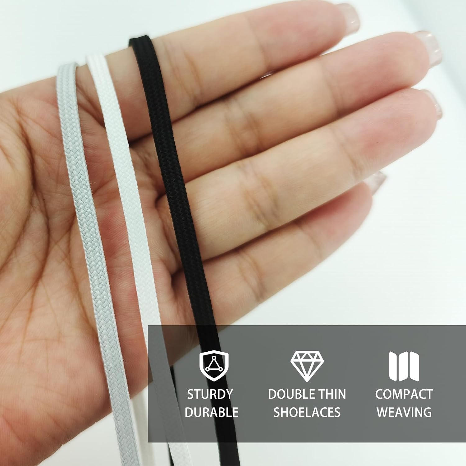 UamGlsob 5/32''(4mm) Soccer Shoe Laces for Mercurial Shoes,Thin Flat Shoelaces Replacement Strings for Football Sneakers - Image 7