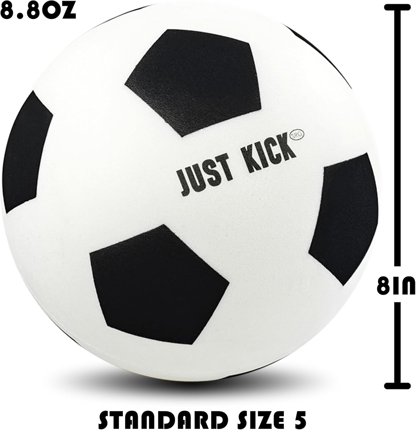 SRG Silent Foam Soccer Ball – Airless Indoor House Ball for Quiet Training, Soft Durable Foam Design, Multi-Use for Dribbling Practice, Gift for Soccer Fans, Sizes 3/5 / 7 - Image 5