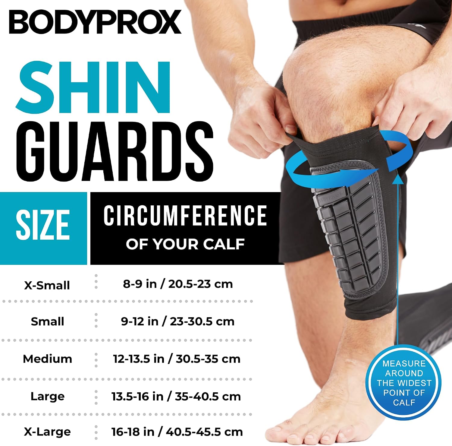 BODYPROX Soccer Shin Guards Sleeves for Men, Women and Youth - Image 2