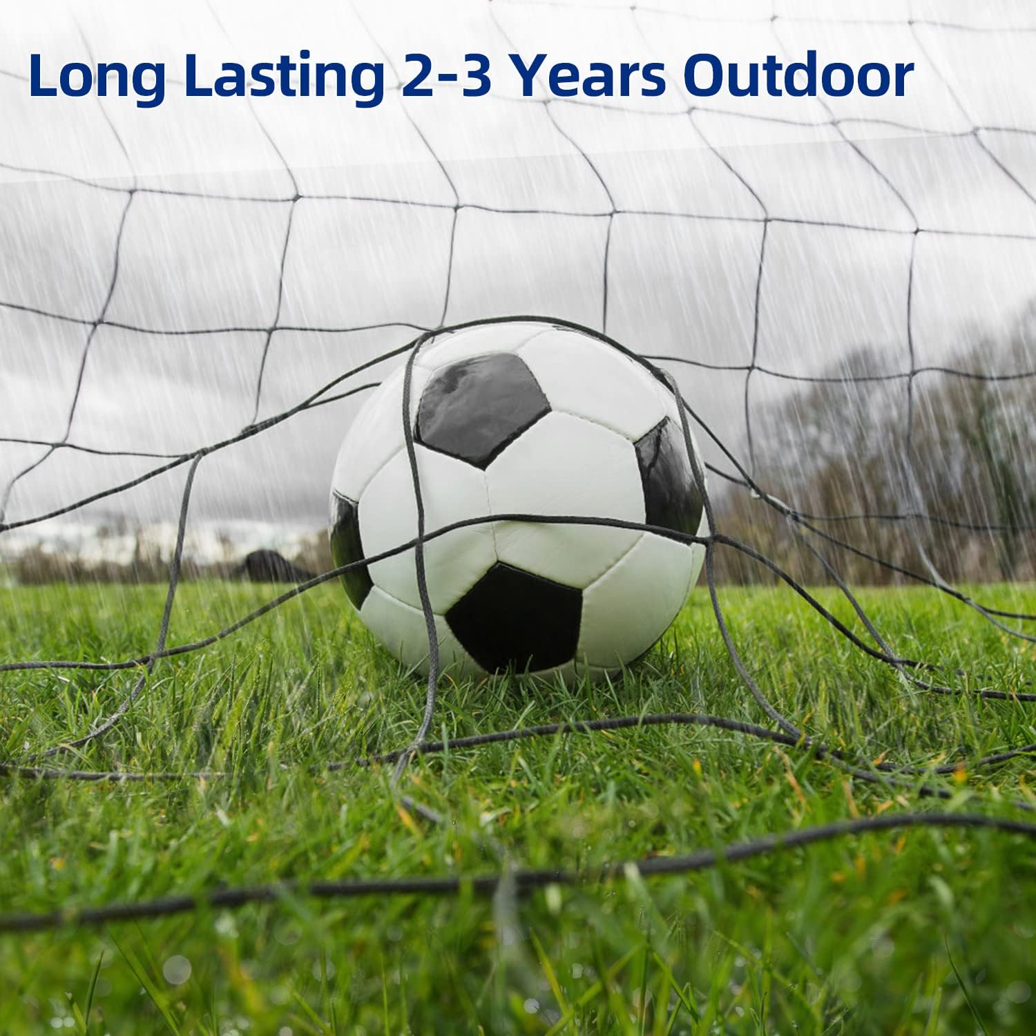 Soccer Backstop Net, High Impact Barrier Net, Nylon Practice Sports Netting 10x20ft/10x30ft/10x40ft (Installation Rope Included) - Image 4