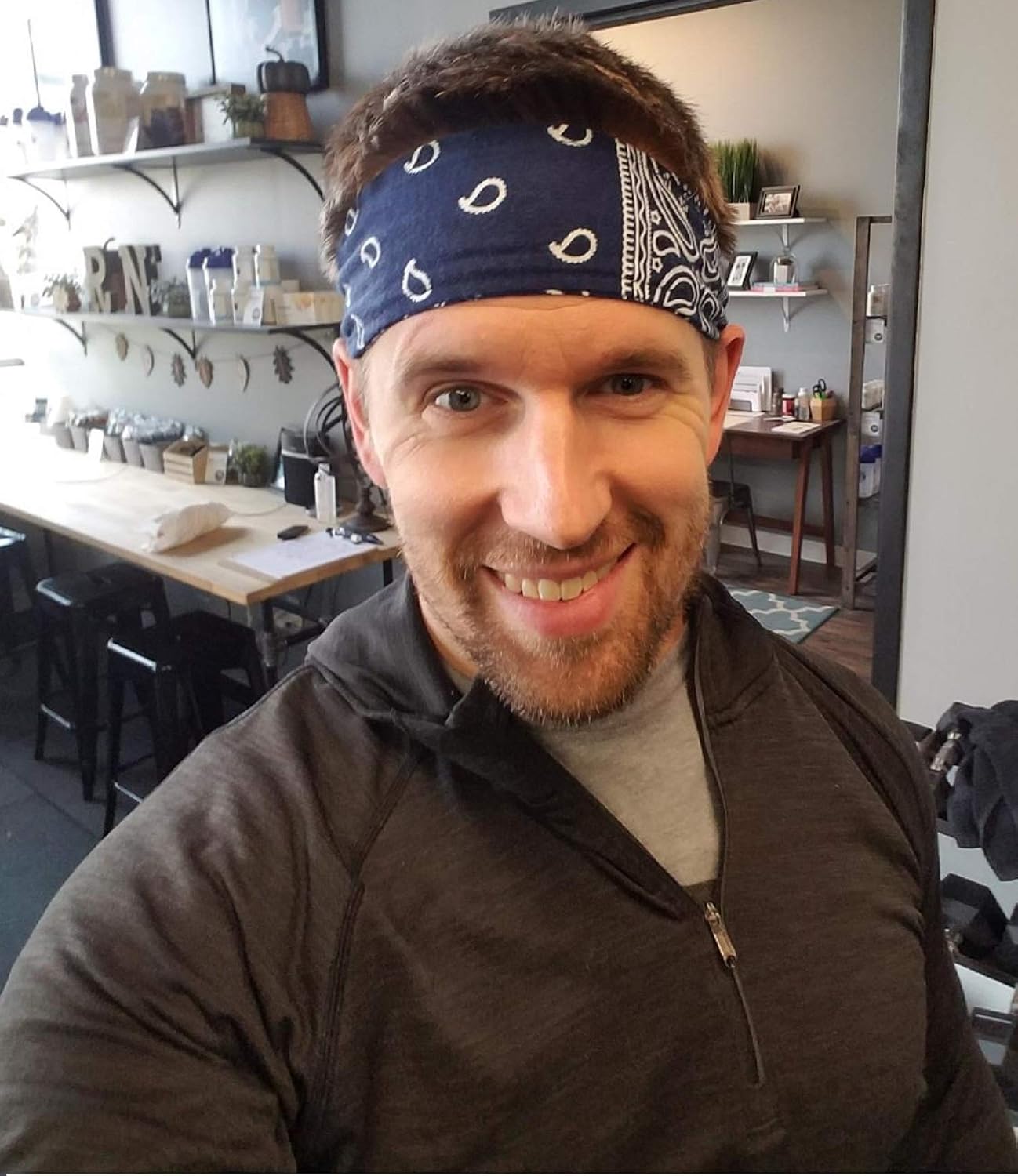 Headbands Tie on Headband for Women Men Running Athletic Hair Head Band Elastic Sports Sweat Basketball Sweatband Stetchy Yoga Workout Sweatbands Adjustable Non-Slip Moisture Wicking - Image 8