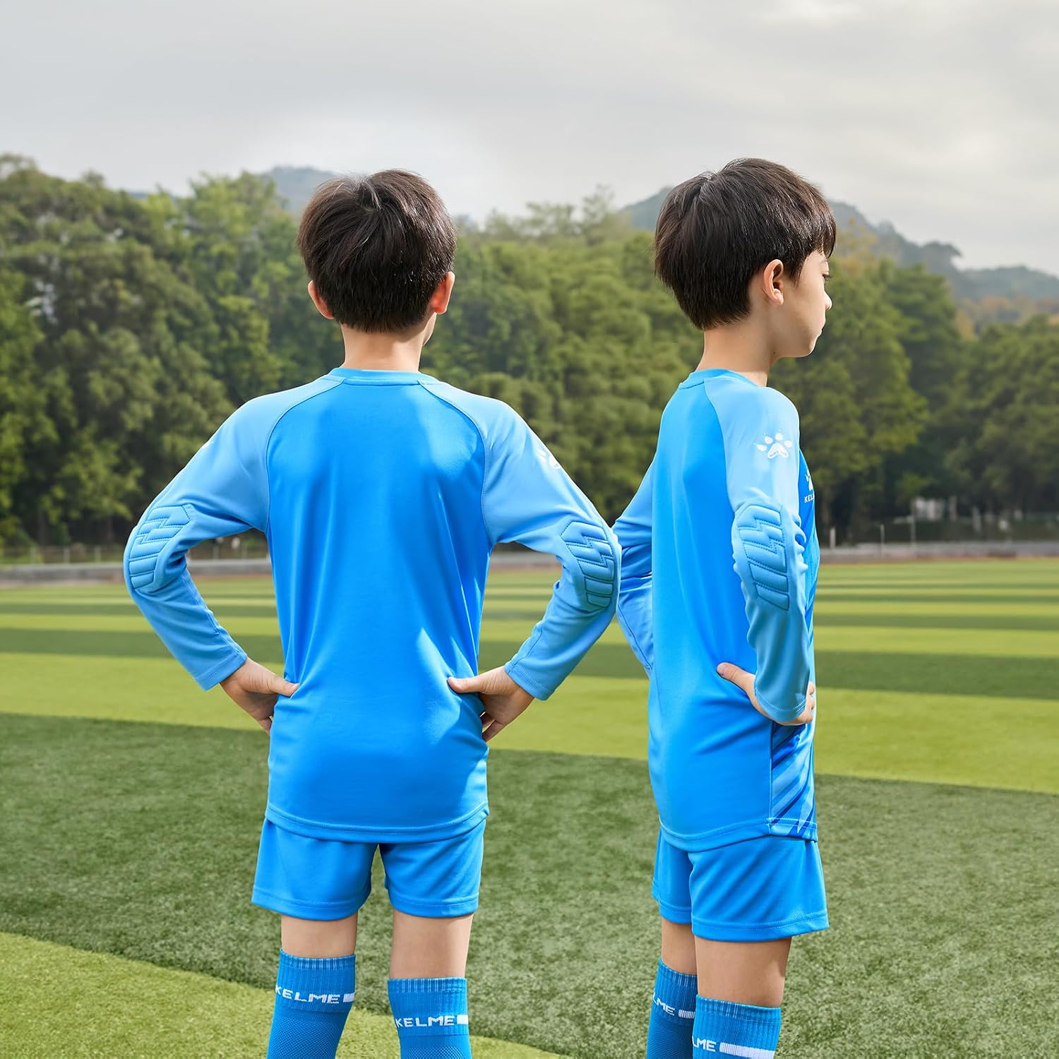 KELME Kids Goalie Shirt,Goalkeeper Jersey Padded Long Sleeve Soccer Football Training Uniform for Youth,Blue Kid Size 6 - Image 5