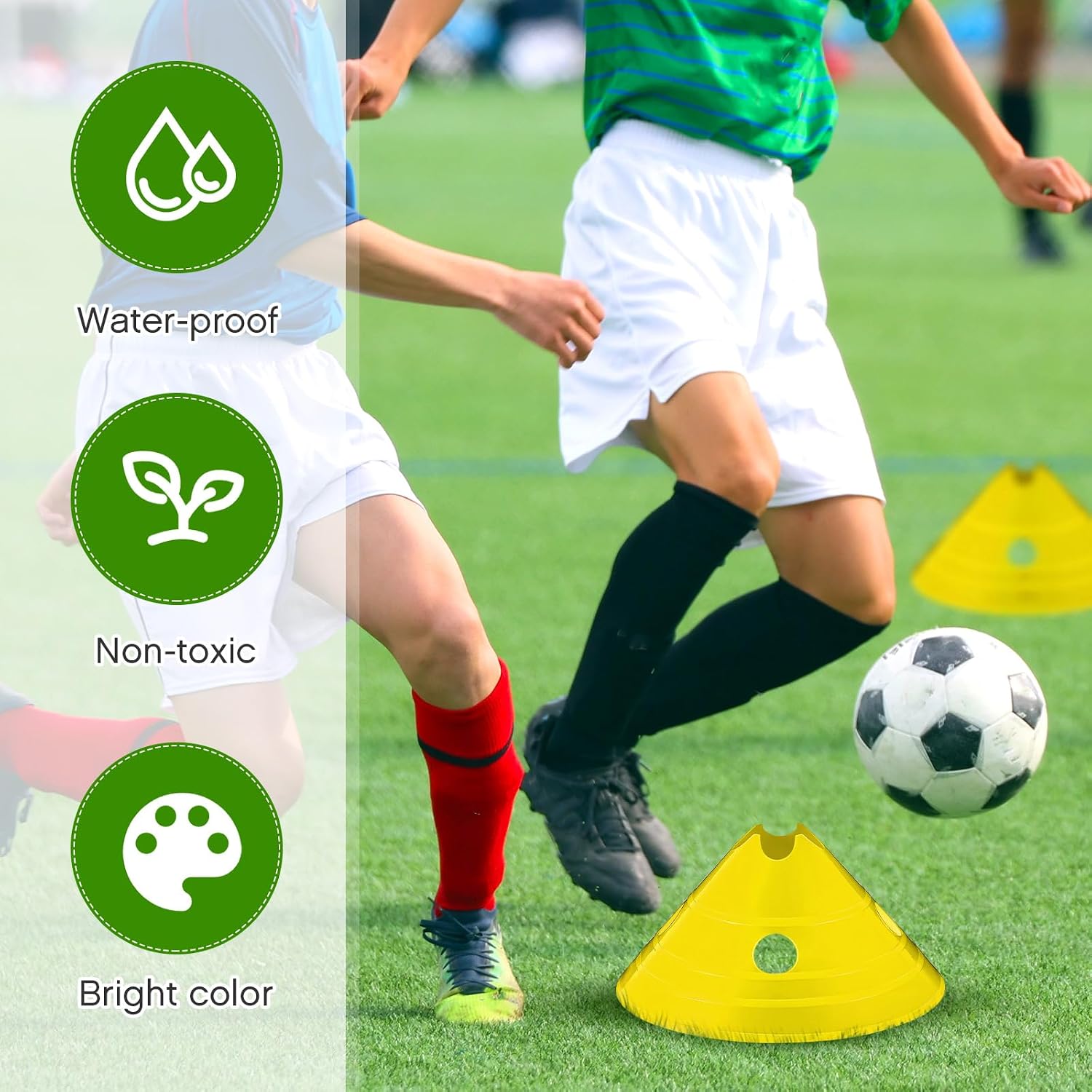 Jumbo Disc Cones Jumbo Soccer Cones with Mesh Bag Giant Large Agility for Soccer Training Adult Sports - Image 4