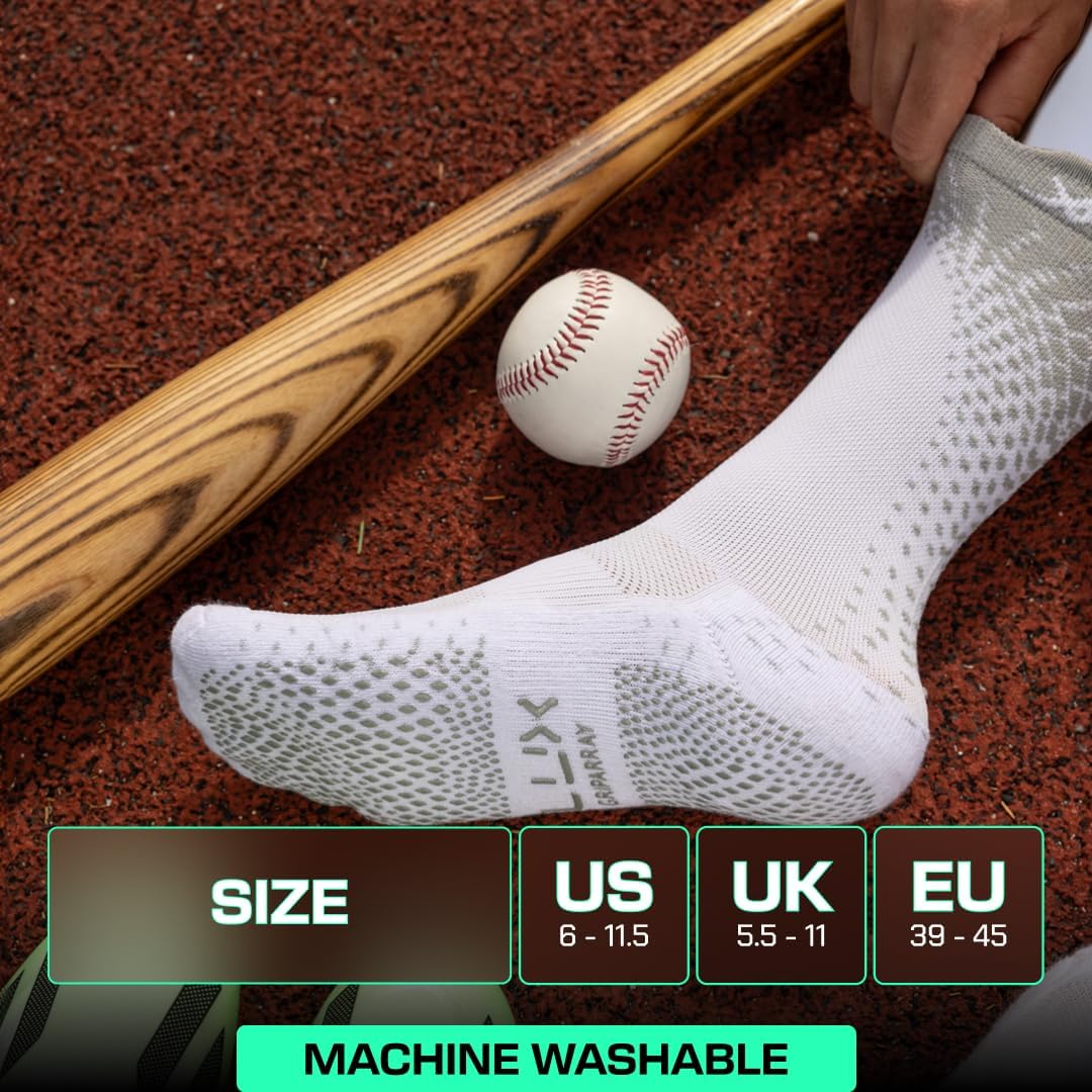 LUX Sports Performance Grip Socks Bundle - Black & White Grip Socks For Every Activity - Image 8