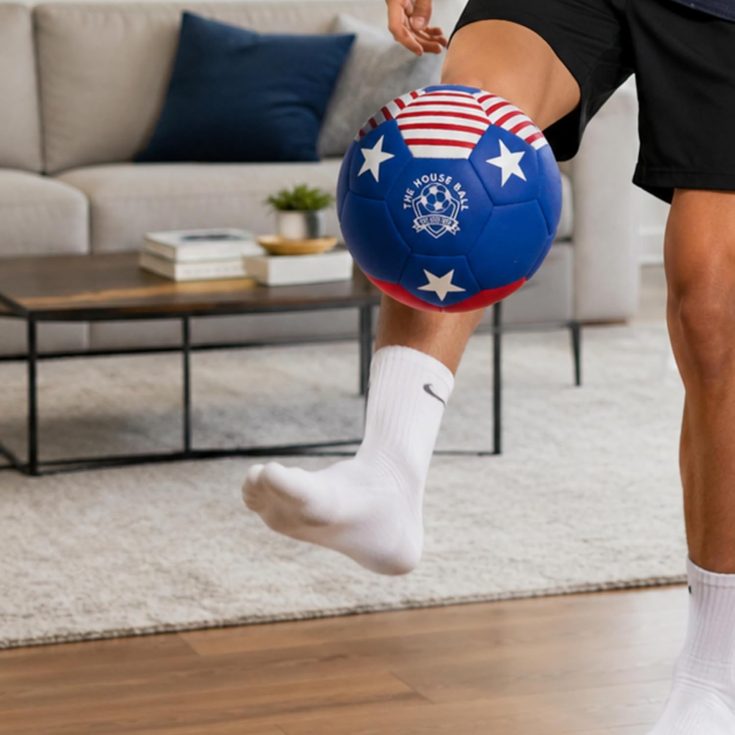 The House Ball - The Original Soft and Safe Indoor Soccer Ball Size 4 - Created for Inside Your Home and Yard - No Scuffs On Walls - Realistic Feel and Weight with a Shock Absorbing Exterior - Image 6