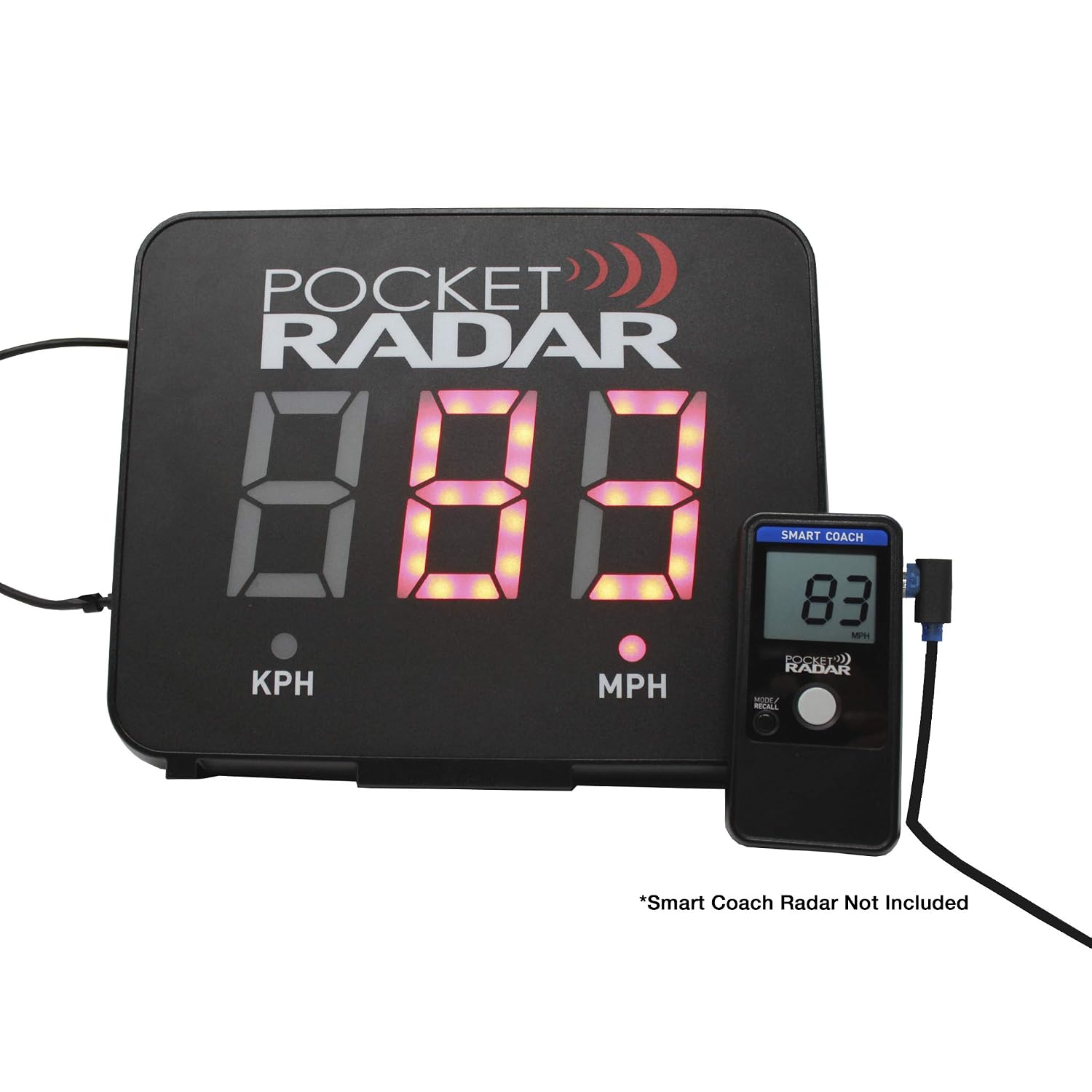 Pocket Radar - Smart Display Accessory for Smart Coach Radar | Large LED display connects via USB cable to Pocket Radar Smart Coach - real-time speed readings in bold, easy-to-read digits - Image 3