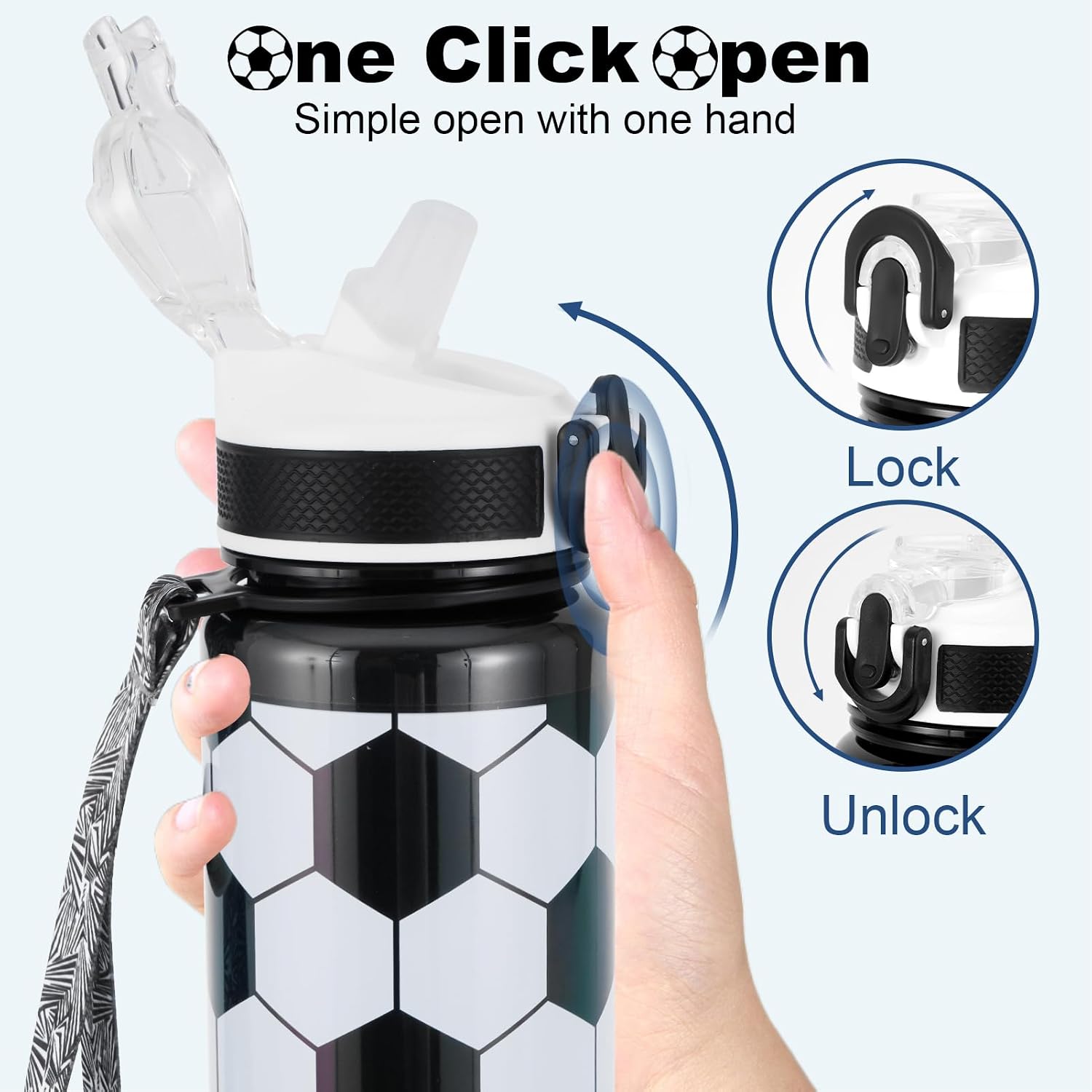 EYQ 32oz Water Bottle with Straw, Time Marker, Blue Purple | Blue Purple Tritan, BPA Free, Time Marker, Leakproof Lock Lid, Wide Mouth, for Gym, School, Office and Travel - Image 3
