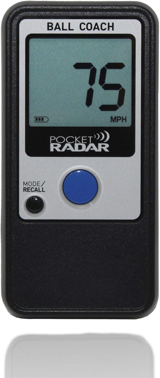 Pocket Radar Ball Coach (NOT Compatible w/Sports App) - Baseball Radar Gun | Speed Gun for Baseball, Softball, Cricket - Accurate Pitching / Hitting & Sports Speed Measurement, Portable Radar