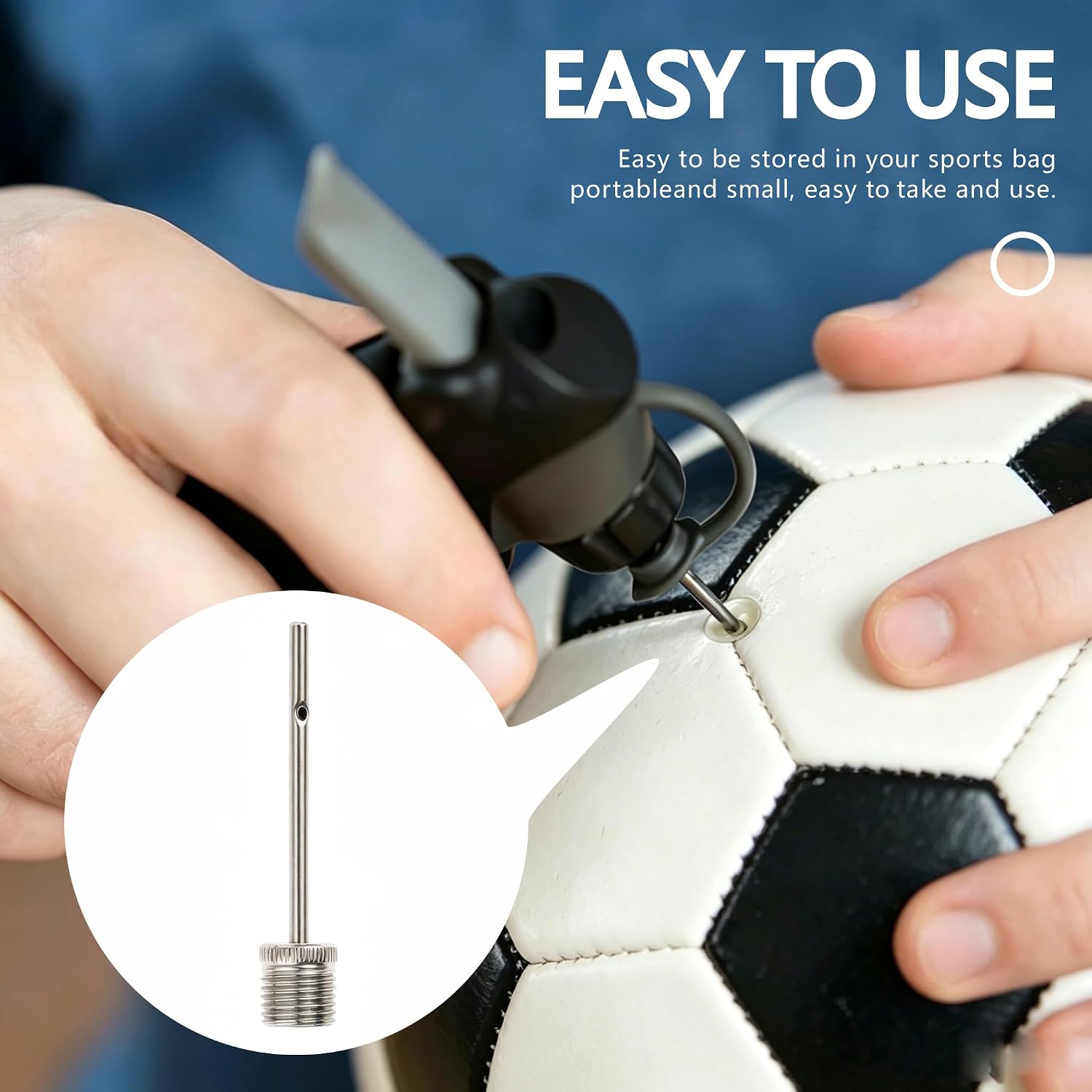 Ball Pump Needles Stainless Steel Air Pump Needles for Inflation Ideal for Football Basketball Volleyball and All Sports Balls Needle for Ball Pump Durable and Reliable for Quick and Easy Inflation - Image 5